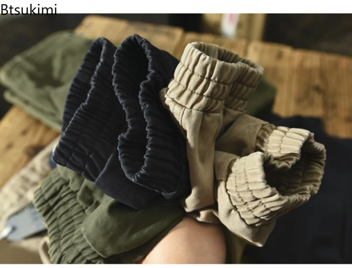 2025 Fashion Men's Cotton Cargo Pants Spring Autumn Casual Baggy Trousers Hip Hop Streetwear Male Multi Pocket Joggers Trousers - Image 6