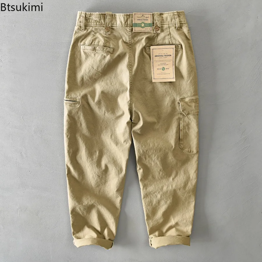 2025 Autumn Winter Men's Cotton Cargo Pants Fashion Multi Pocket Design Casual Baggy Pants Man Joggers Pants Harajuku Streetwear - Image 2