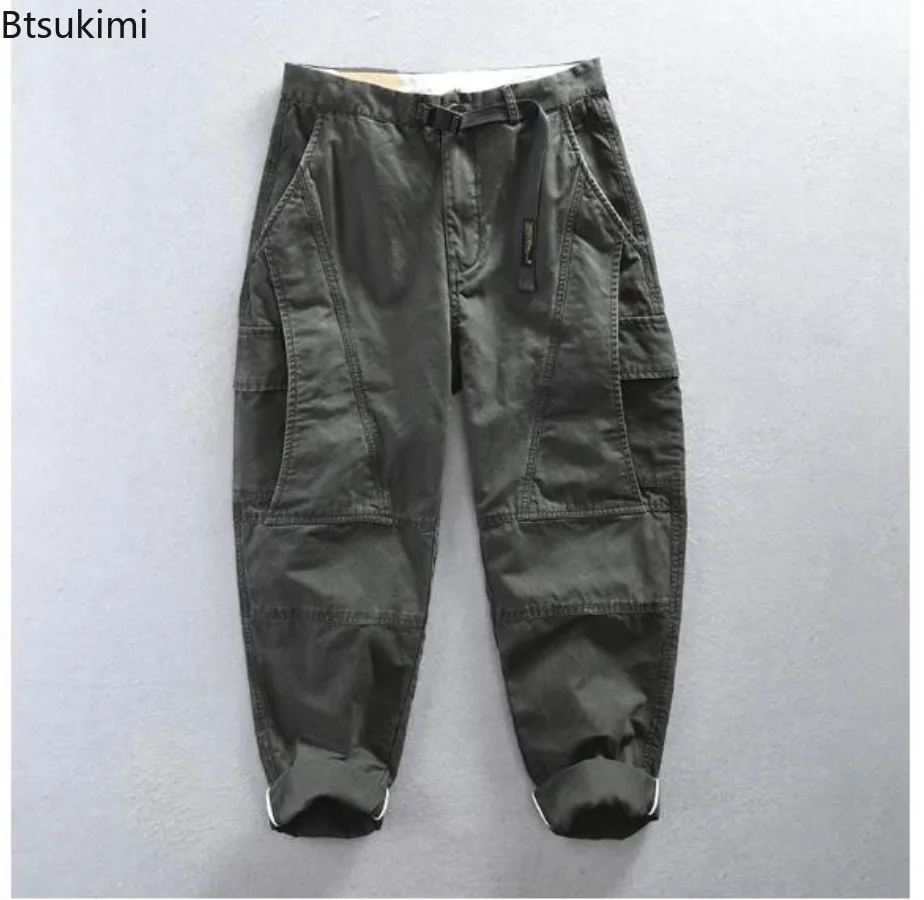 Cargo Pants Spring Autumn New Men's Casual Baggy Pants High Quality Cotton Trousers Multi Pocket Retro Man Work Pants Streetwear - Image 4