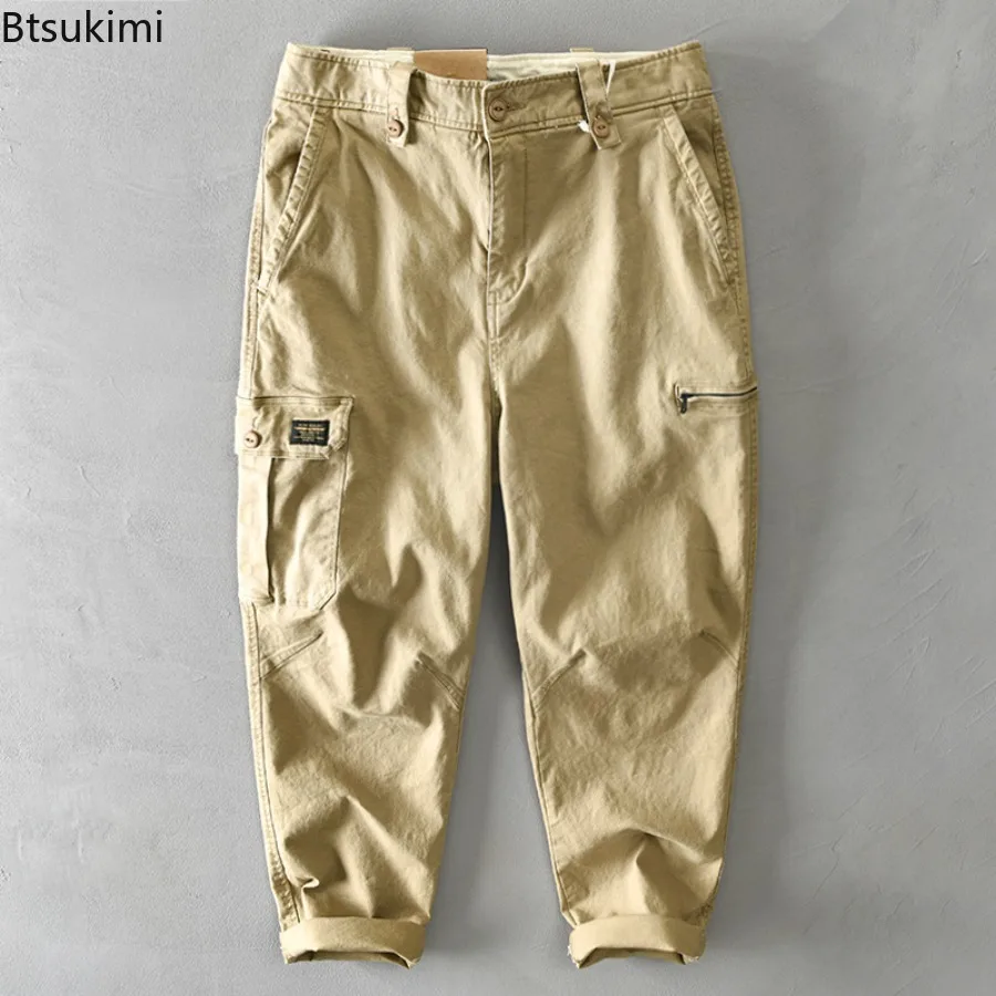 2025 Autumn Winter Men's Cotton Cargo Pants Fashion Multi Pocket Design Casual Baggy Pants Man Joggers Pants Harajuku Streetwear