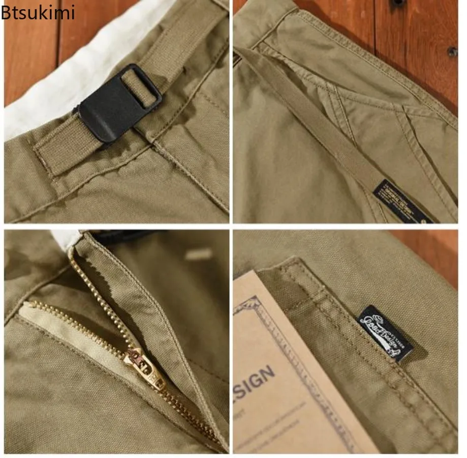 Cargo Pants Spring Autumn New Men's Casual Baggy Pants High Quality Cotton Trousers Multi Pocket Retro Man Work Pants Streetwear - Image 6