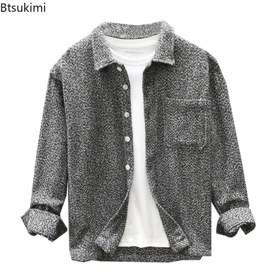 Autumn Winter New Thick Long Sleeve Shirts for Men Premium Brushed Fabric Skin-friendly Fashion Shirt Jacket Male Casual Shirts - Image 6