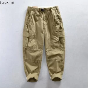 Cargo Pants Spring Autumn New Men's Casual Baggy Pants High Quality Cotton Trousers Multi Pocket Retro Man Work Pants Streetwear