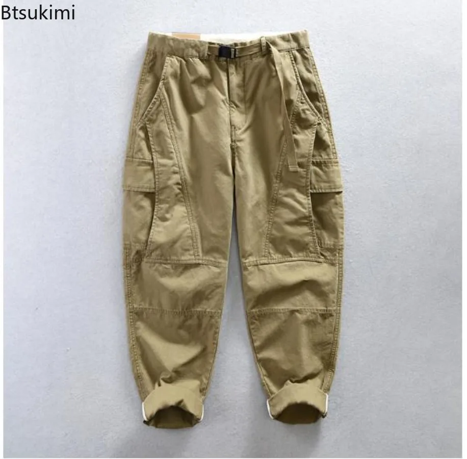 Cargo Pants Spring Autumn New Men's Casual Baggy Pants High Quality Cotton Trousers Multi Pocket Retro Man Work Pants Streetwear