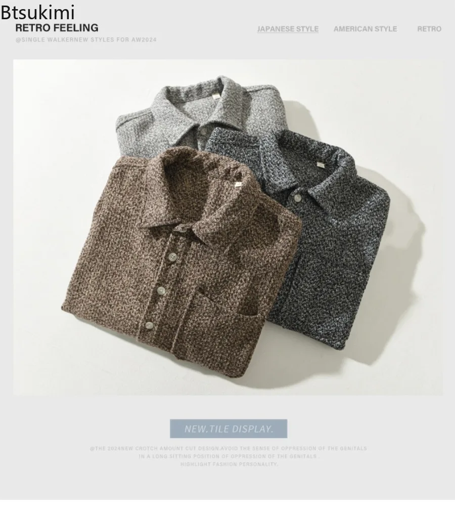 Autumn Winter New Thick Long Sleeve Shirts for Men Premium Brushed Fabric Skin-friendly Fashion Shirt Jacket Male Casual Shirts - Image 5