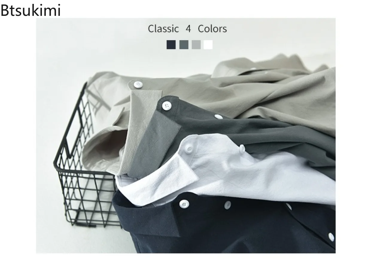 Summer Hot Sale Men's Short-sleeved Shirts Casual Streetwear Solid Color Button Up Cardigan Leisure Beach Style Blouses Men Tops - Image 6