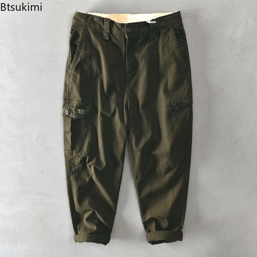 2025 Autumn Winter Men's Cotton Cargo Pants Fashion Multi Pocket Design Casual Baggy Pants Man Joggers Pants Harajuku Streetwear - Image 3