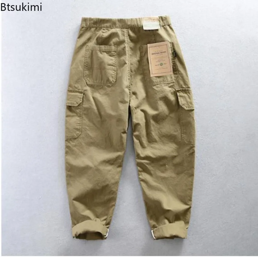 Cargo Pants Spring Autumn New Men's Casual Baggy Pants High Quality Cotton Trousers Multi Pocket Retro Man Work Pants Streetwear - Image 2