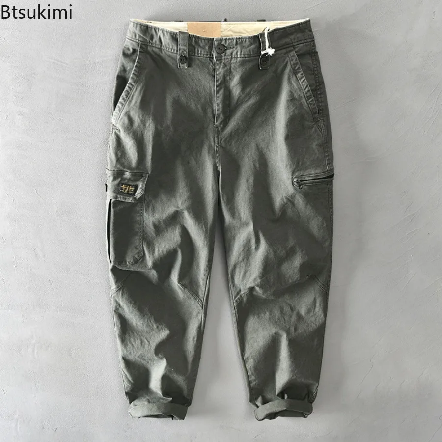 2025 Autumn Winter Men's Cotton Cargo Pants Fashion Multi Pocket Design Casual Baggy Pants Man Joggers Pants Harajuku Streetwear - Image 4